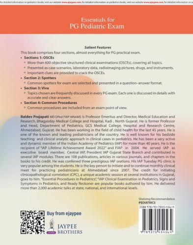 Essentials for PG Pediatric Exam: OSCE, Spotters, Viva and Procedures for DNB, MD, Diploma and MRCPCH Exams | 600+ OSCEs Across 26 Subjects | Spotter Diagnosis and Detailed Viva Q&A: 1