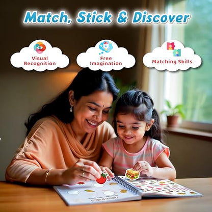 500+ Ultimate Stickers Activity Book for Kids Ages 2-5 Years, Theme Based Reusable Stickers, Fun Learning & Educational Book for Toddlers