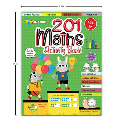 201 Maths Activity Book: Fun Activities and Practice Sheets | Learn Counting, Addition & Subtraction | Ages 4–7 | 3 Hours of Interactive Learning