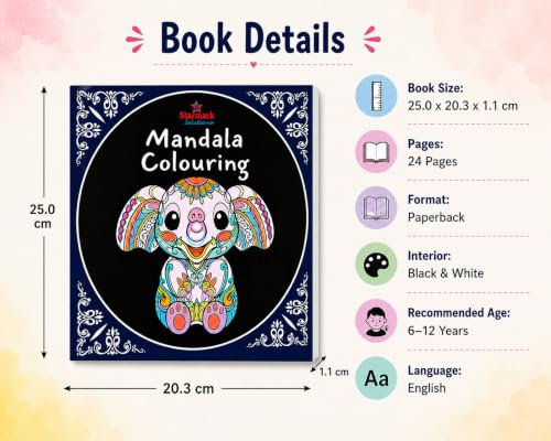 Animals Mandala Art Colouring Book 2026 for Kids (6-12 Years), Adults & Teens | Majestic Animal Art and Craft | tear out sheets | Stress Relief Art Therapy Coloring Books | Drawing & Painting Kit