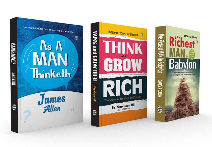 Combo of 3 Classic English Novel - Think & Grow Rich, The Richest Man In Babylon and As A Man Thinketh (Paperback) :- Motivational books for wealth