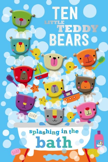 TEN LITTLE TEDDY BEARS SPLASHING IN THE BATH book cover