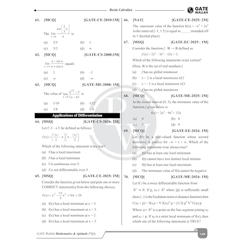 PW GATEWALLAH Engineering Mathematics & General Aptitude Topicwise Previous Year Solved Papers (2026 - 2008) with Video Solutions For 2027 Exams | Detailed Text Solutions
