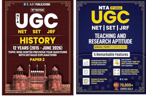 UGC NET History Paper 2 and UGC NET Paper 1 Book 2026 [2 Books] | (2015 - Jun 2026) Previous Year Solved Papers with Detailed Solutions | Best Seller PYQ for NTA UGC NET History Exam in India | IFAS