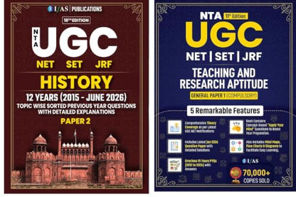 UGC NET History Paper 2 and UGC NET Paper 1 Book 2026 [2 Books] | (2015 - Jun 2026) Previous Year Solved Papers with Detailed Solutions | Best Seller PYQ for NTA UGC NET History Exam in India | IFAS