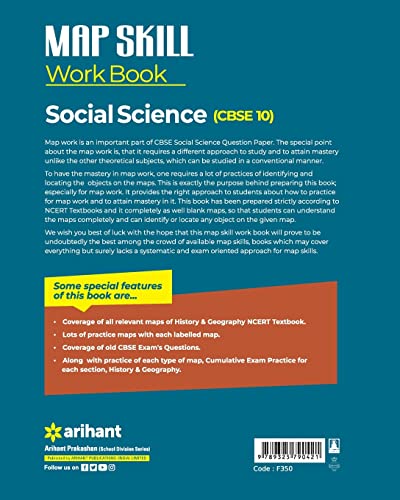 (OLD EDITION) Map Skill Workbook Social Science Class 10
