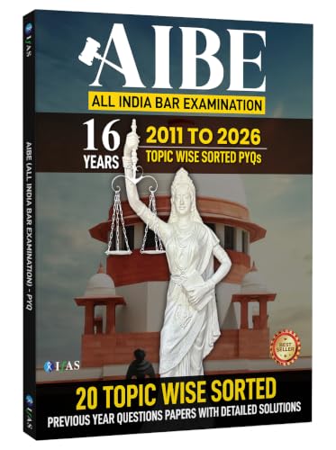 AIBE Exam Books 2026 | 16 Previous Question Paper Solved (2011–2026) with Detailed Solutions | Topic wise AIBE PYQ Book for All India Bar Examination | Two Brothers Publication