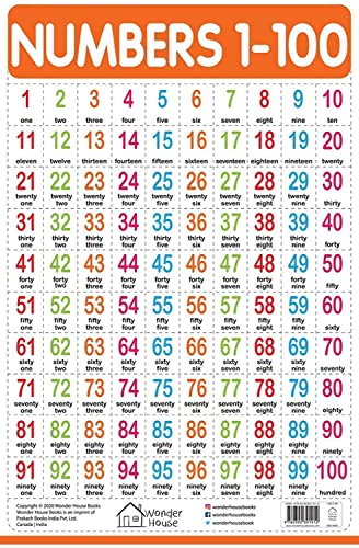 Numbers 1-100 - My First Early Learning Wall Chart: For Preschool, Kindergarten, Nursery And Homesch book cover