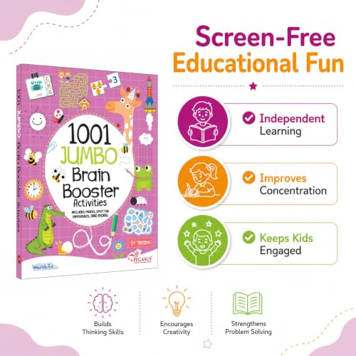 1001 Jumbo Brain Booster Activities for 5 to 8 Years Old Kids|Enhance the Child Mind with Cognitive Excellence with Interactive Activity Book