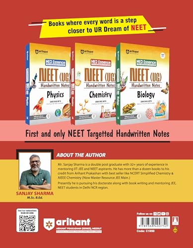 Arihant NEET (UG) Chemistry Handwritten Notes for Exam 2026 | Complete NEET Concentrate with PYQ Punch, MCQ Punch | First and Only NEET Targeted Handwritten Notes