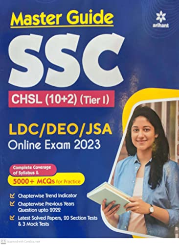 SSC CHSL (10+2) Combined Higher Secondary Level Tier 1 Master Guide 2023 book cover