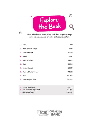Arihant ICSE Question Bank Class 10 Physics For Board Exam 2027 | 26 Years Chapterwise & Topicwise PYQs (2026–2001) with Detailed Step-by-Step Solutions, Examiner's Comments,Tips & 3 Sample Papers