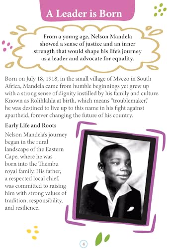 Nelson Mandela Biography for Kids Age 6–12 Years – Inspiring Illustrated Biography Book from Icons of Inspiration Series | Learn About Justice, Peace & Leadership
