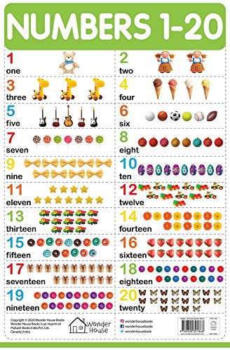 Numbers 1-20 - My First Early Learning Wall Chart: For Preschool, Kindergarten, Nursery And Homescho book cover