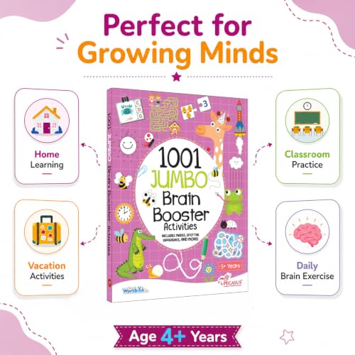 1001 Jumbo Brain Booster Activities for 5 to 8 Years Old Kids|Enhance the Child Mind with Cognitive Excellence with Interactive Activity Book