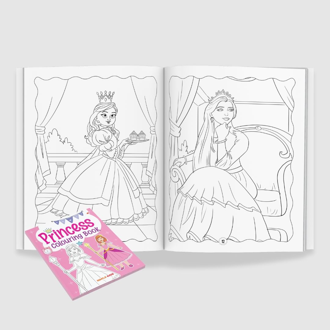 Princesses Colouring Book for Kids - Colouring Activity Book - Gift to children for painting, drawing and colouring - Age 2+ - Activity Colouring Book for Children