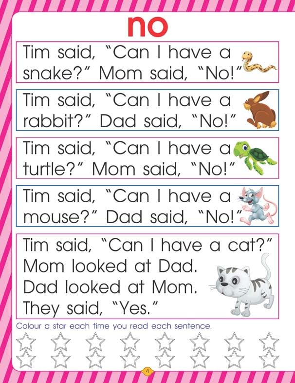 Very First Sight Words Sentences Level - 2