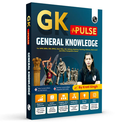 PW GK Pulse General Knowledge with 1000+ One-Liner PYQs by Krati Ma’am | NCERT-Based Facts, Infographics & Chapter-Wise Coverage for UPSC NDA CDS EPFO ... SSC Banking Railway Defence & Teaching Exams
