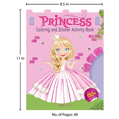Princesses - Coloring and Sticker Activity Book (With 150+ Stickers)