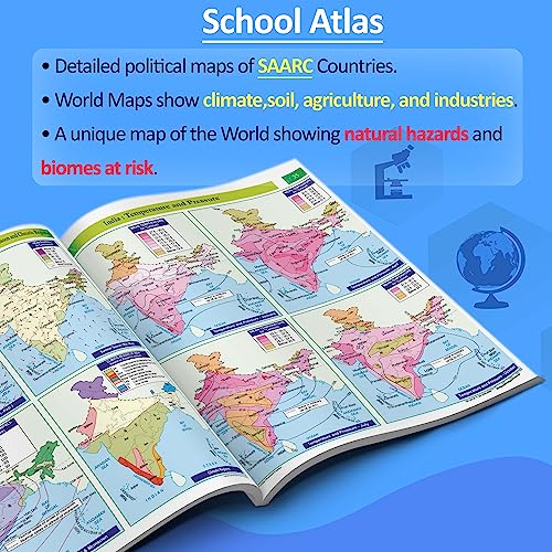 SCHOOL ATLAS (ENGLISH) - MAPLITHO | Student's Guide to Geography: Latest Edition Atlas with Detailed Maps