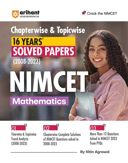 Arihant NIMCET 16 Years Chapterwise & Topicwise Solved Papers Mathematics For 2024 Exams