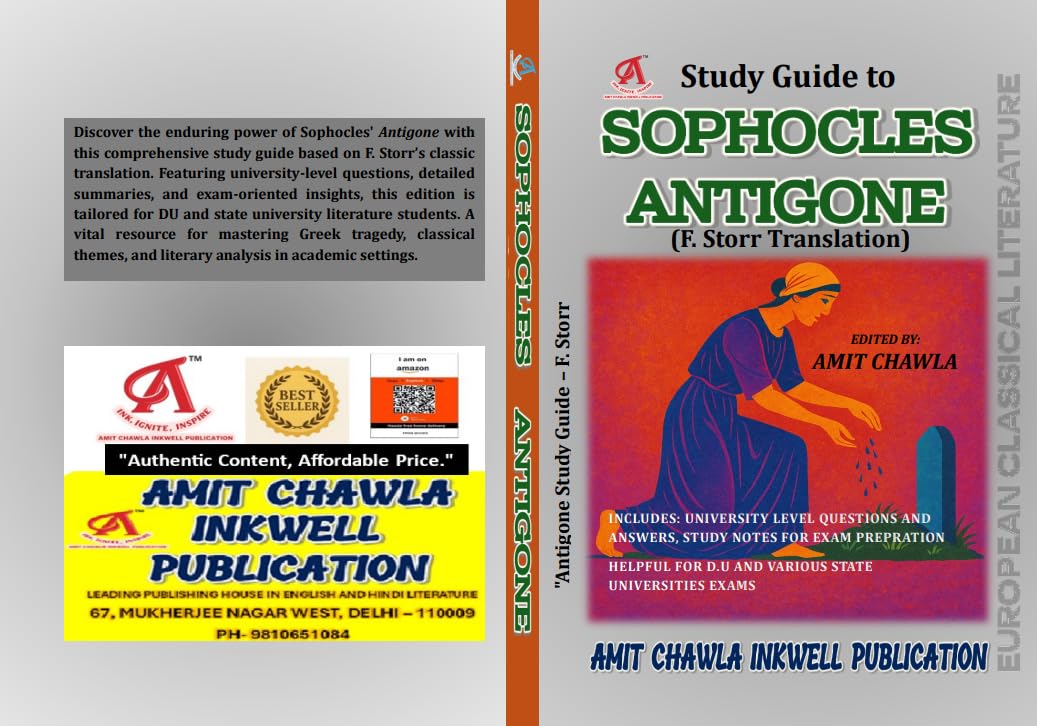 BA English Hons DU | DSC-2 European Classical Literature Semester 1 Sophocles' Antigone Study Guide | F. Storr Translation | 1st year