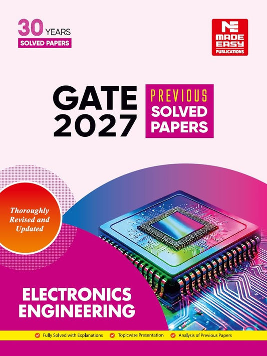GATE 2027 Electronics Engg 30 Years Solved Papers | GATE Prep Book