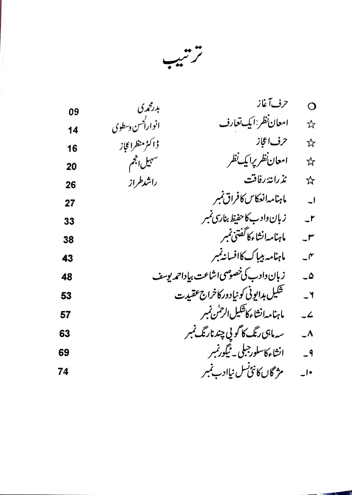 EMAAN-E-NAZR (COLLECTION OF REVIEWS)