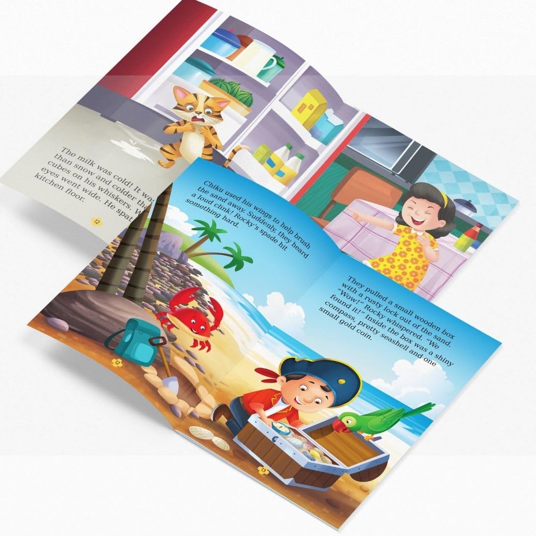 Story Books for Kids - Fourth Reader (Illustrated) (Set of 6 Books) - Phonic stories - Bedtime Stories - Age 5 + - Read Aloud to Infants, Toddlers