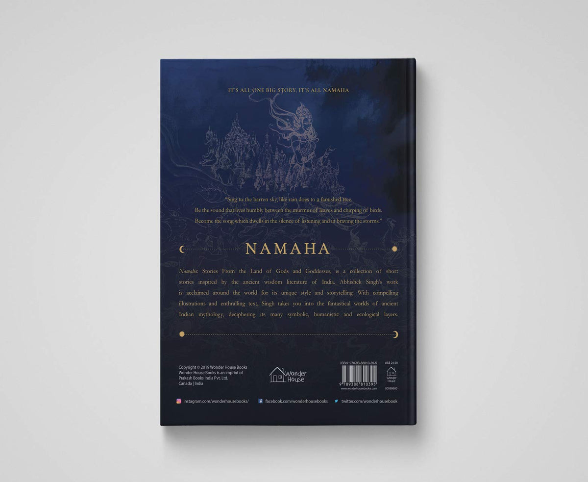 NAMAHA - Stories From The Land Of Gods And Goddesses by Abhishek Singh Illustrated Short Stories from Indian Mythology with Stunning Shiva Artwork | 8.5in. x 11in.