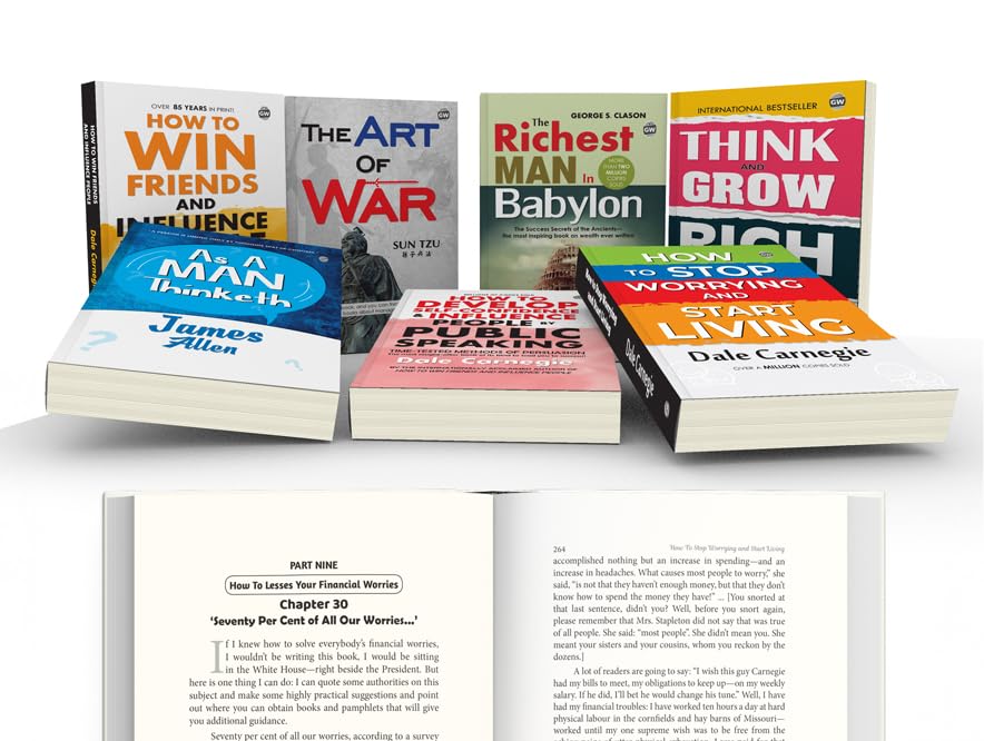 Think & Grow Rich, The Art of War, How to Win Friends & More - English Classic Novel, Confidence building book, Educatioanl book for kids | Combo of 7 Books