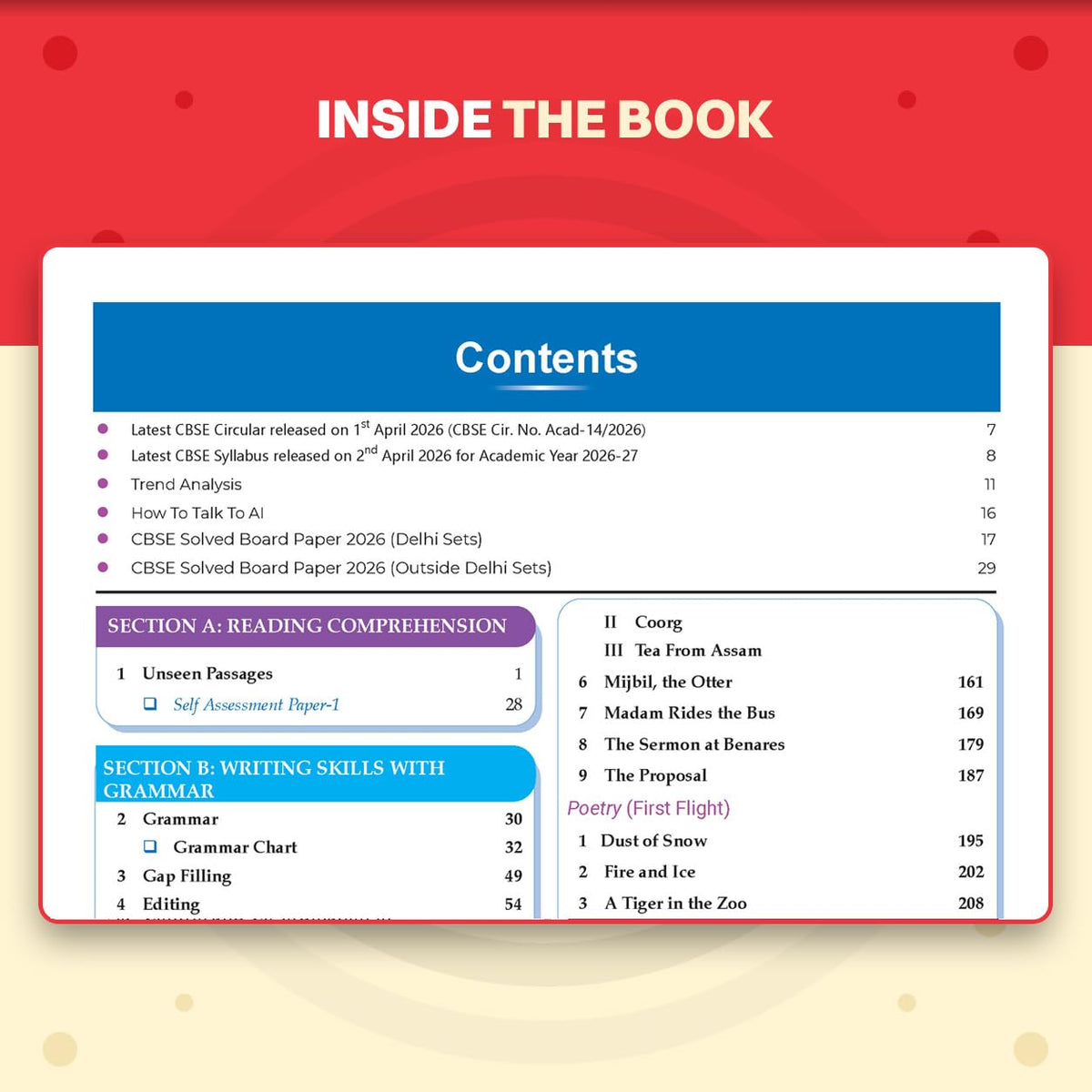 Oswaal CBSE Class 10 English Language & Literature Question Bank | Chapter & Topic-wise Solved Papers (2017–2026) | Based on Latest Syllabus (April 2026) | Includes 2026 Papers | For 2027 Exam