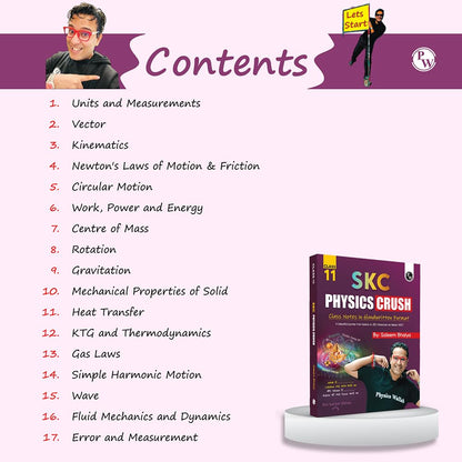 PW SKC Physics Crush Class 11 Handwritten Format Notes By Saleem Sir For JEE and NEET Exams | A Beautiful Journey From Basic to JEE Advanced via JEE/ NEET [Paperback] Saleem Ahmed