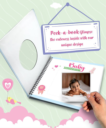 Baby Record Book - Premium Journal for Milestones & Memories with Photo Album for 0-5 Years Baby Girl/Boy | 56 Pages | Best Gift for Pregnancy, Baby Shower Party, New Born & New Parents