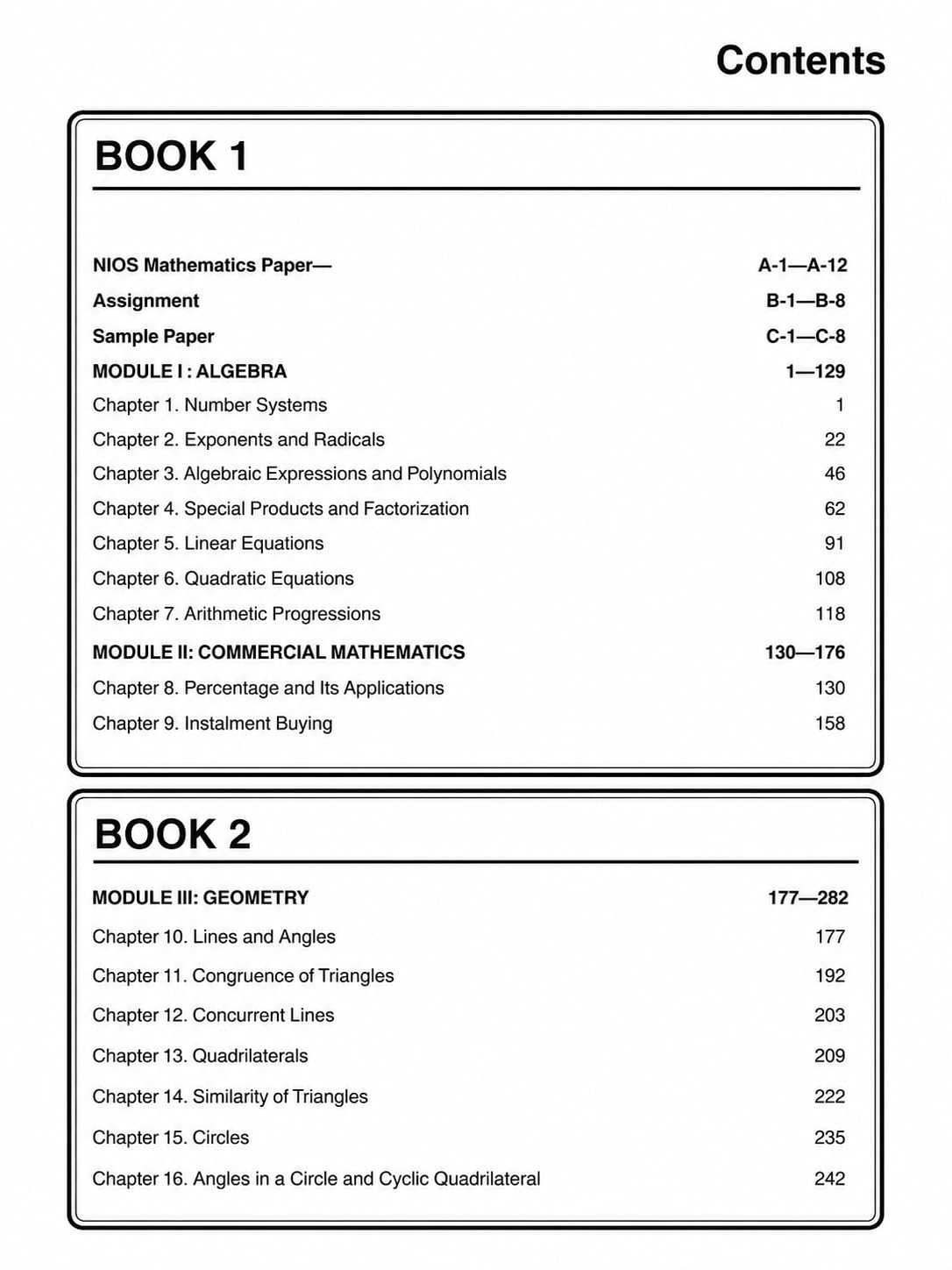 TOP NIOS Maths Class 10 Guide Book (Subject Code 211)
