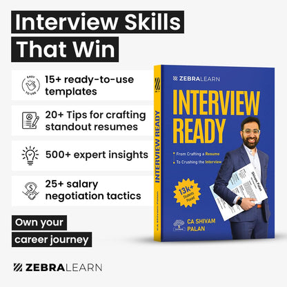 Interview Ready for Finance Jobs: Resume, Finance Interview Questions, Salary Negotiation | CA Shivam Palan | Zebra Learn Books