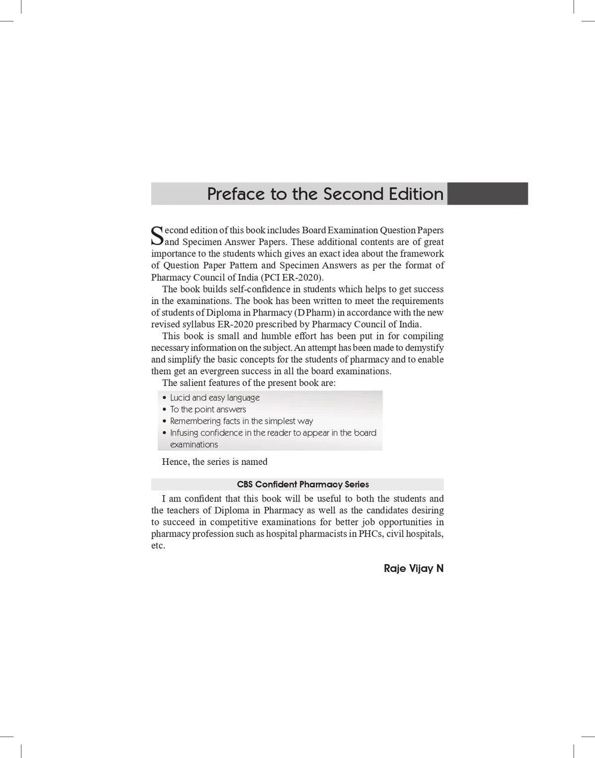 CBS Confident Pharmacy Series | Pharmacy Law and Ethics | for second Year Diploma in Pharmacy 2/e