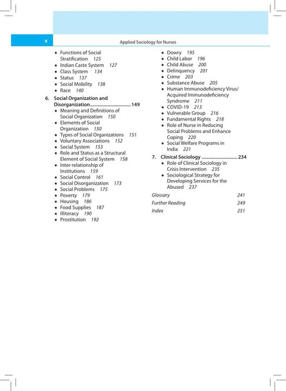 Applied Sociology for Nurses, 3/E for BSc Nursing 1st Semester | INC Syllabus Textbook with Figures, Tables and Boxes | Complementary Online Resource Flashcard & MCQs with Answers