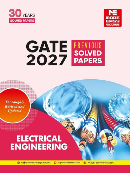 GATE 2027 Electrical Engineering 30 Years' Previous Solved Papers | Topic-wise GATE Exam Preparation Book with Solutions