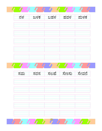 InIkao Kannada Writing Practice Books for kindergarten kids (Pack of 2) | Kannada Varnamala & Gunitham Handwriting Practice Books for Kids Age 3+
