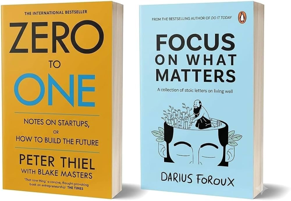 Zero to One & Focus on What Matters 2 Books Combo Set