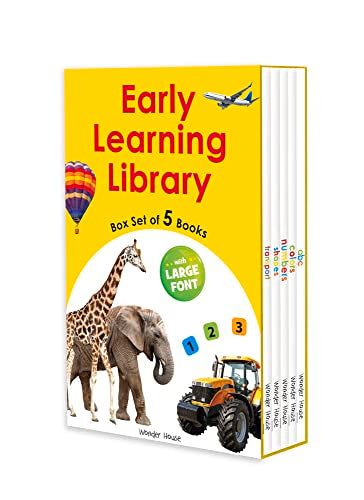 Early Learning Library Pack 1 : Box Set of 5 Books (Big Board Books Series, Large Font) book cover