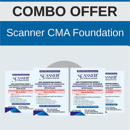 Scanner CMA Foundation Combo | For Dec 26 & Jun. 27 Exams | Solved Papers with PYQ (Included June 2026) |: 1 (Scanner Series)