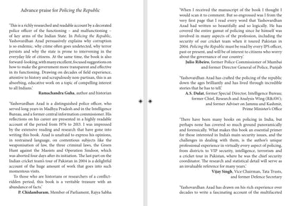 Policing the Republic: An Inside View of How India Fights Corruption and Crime, and Protects Rights