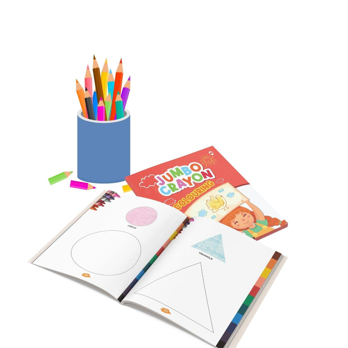 Jumbo Colouring Book - Crayon Colouring for children