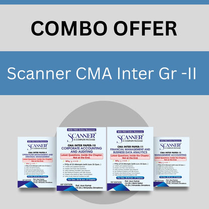 Scanner CMA Inter Group 1 Combo For Dec.26 & Jun.27 Exams | Solved Papers with PYQs (Included June 2026) | Shuchita Prakashan (Scanner Series)