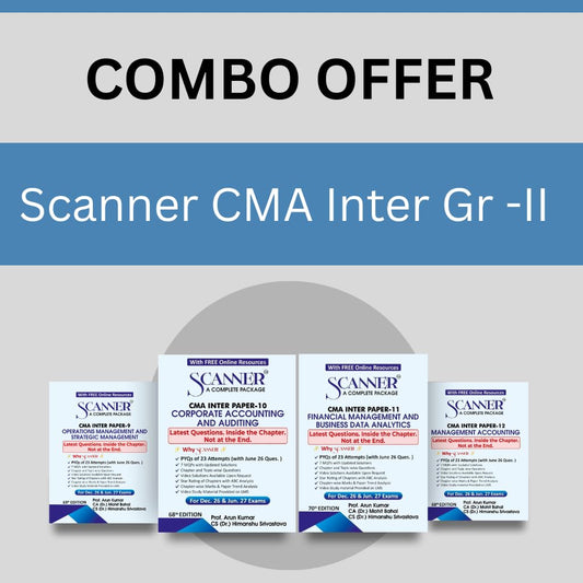 Scanner CMA Inter Group 1 Combo For Dec.26 & Jun.27 Exams | Solved Papers with PYQs (Included June 2026) | Shuchita Prakashan (Scanner Series)