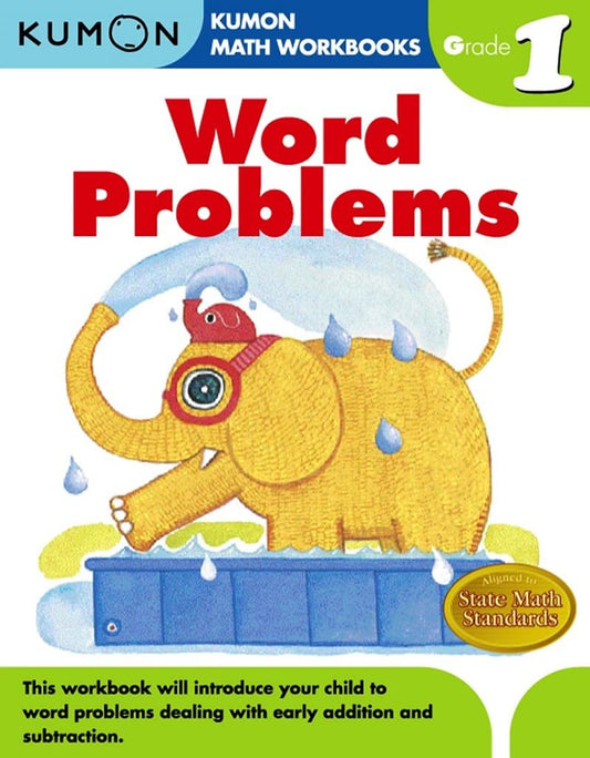 WORD PROBLEMS GRADE 1 (Kumon Math Workbooks) by Kumon Pub North America Limited (Author) book cover