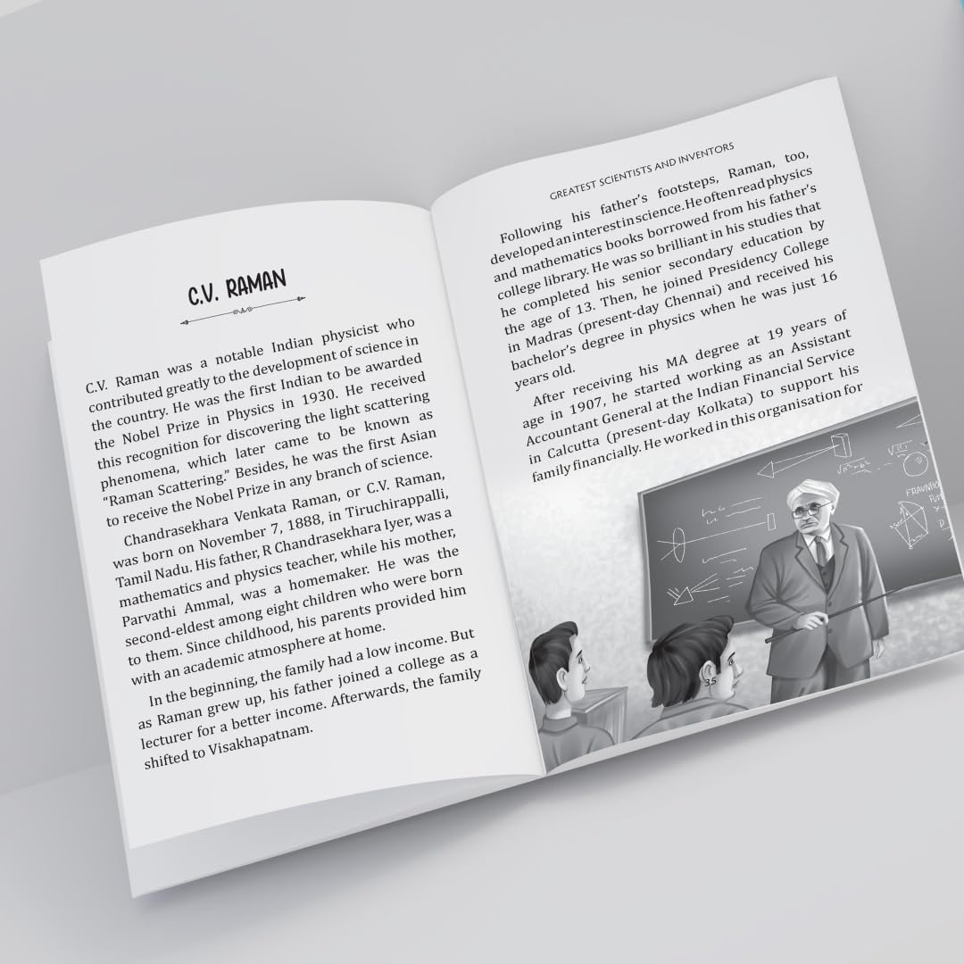 Story Book for Kids - Greatest Scientists and Inventors (Illustrated) - Biographies for Children - Albert Einstein, Galileo Galilei, Graham Bell, ... Raman, James Watt, Stephen Hawking - Age 6+