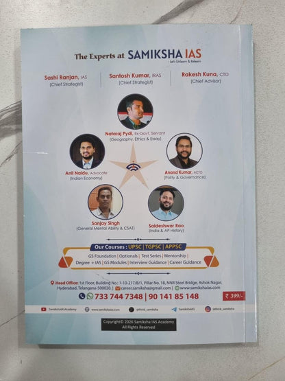 Samiksha IAS APPSC Topic-wise 42 Years AP History PYQs Book, 2nd Edition, 2000+ Topic-Wise Previous Year Questions (1984-2026)